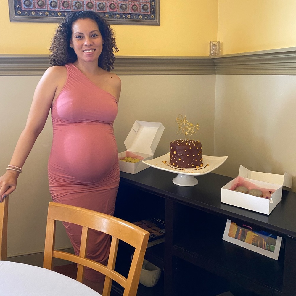 Soft Curve Hugging Maternity Dress - image 3